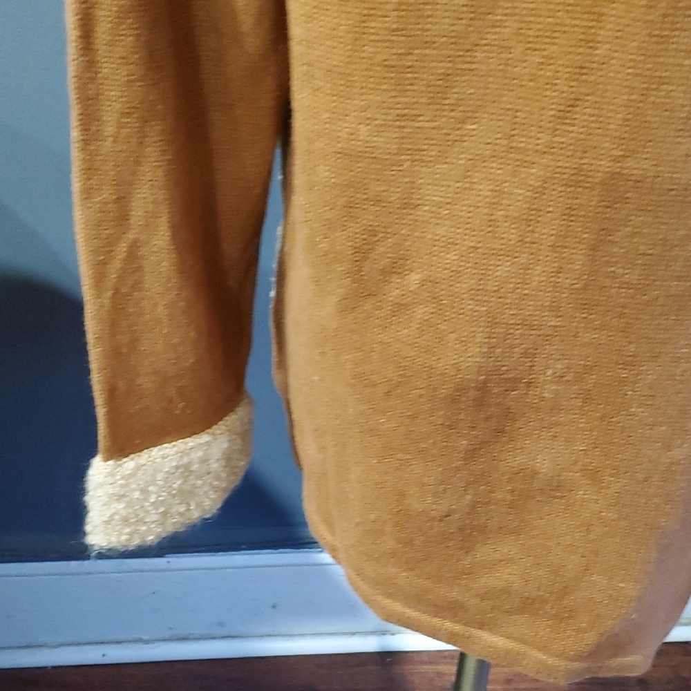 Vtg Storybook Knits Tan Teddy Jacket sweater with zipper and hoody. - Picture 9 of 17